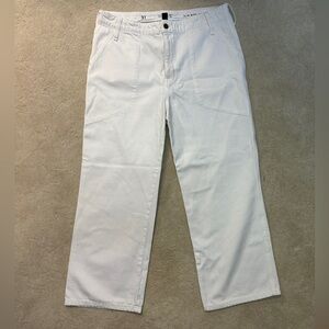 J Crew Jeans Slim Wide Leg Denim Trouser Womens 31 White